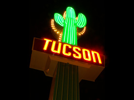 Night view of the Tucson side
