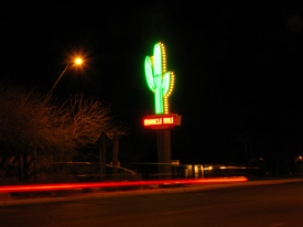 Night view of the Miracle Mile side