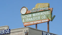 Tucson Warehouse sign before